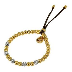 Michael Kors Brilliance Crystal Gold Tone Beaded Bracelet